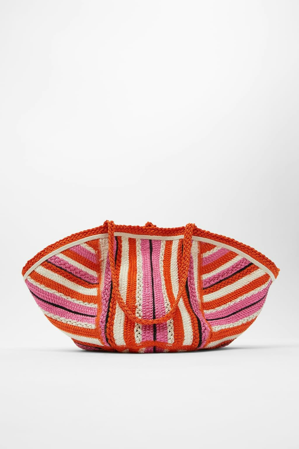 zara crochet bucket bag