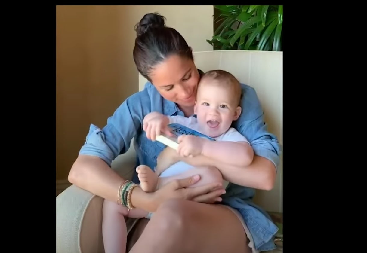 Meghan Markle and Prince Harry's son, Archie, is the star of a new video where he helps his mom read...