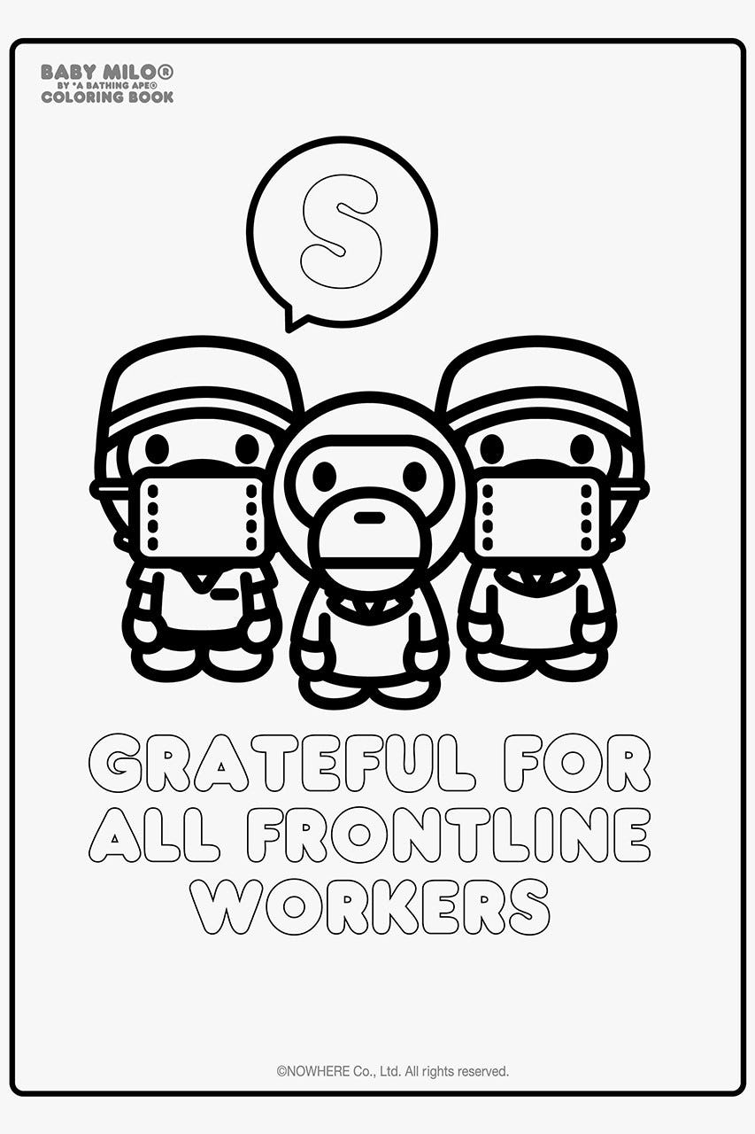 Bape drops a free coloring book to save you from yourself amid COVID19
