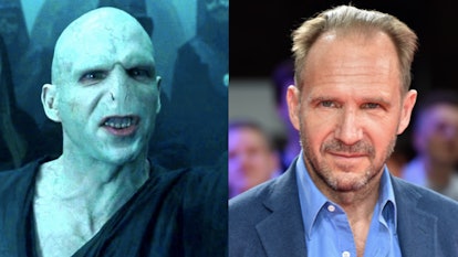 Ralph Fiennes as Lord Voldemort and himself