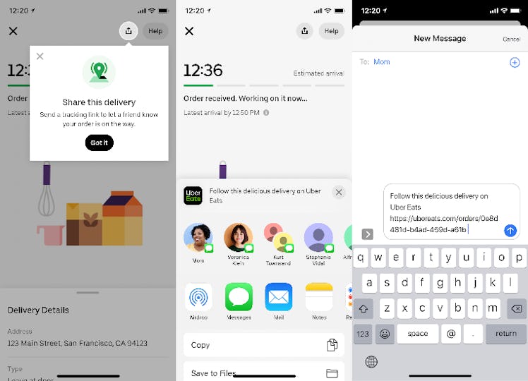Uber Eats' new "Share this Delivery" feature helps you send treats from afar.