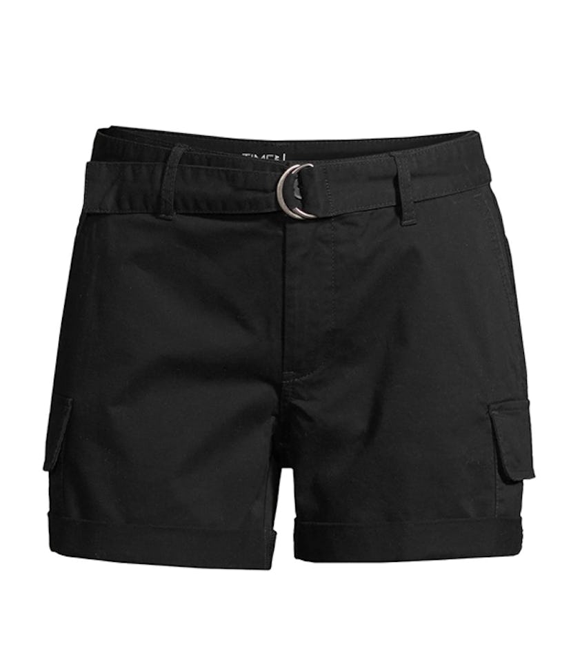 Belted Twill Shorts