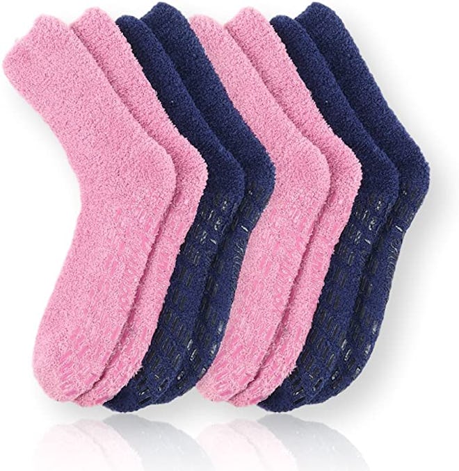 Pembrook Non-Skid Slipper Socks (4-Pack)