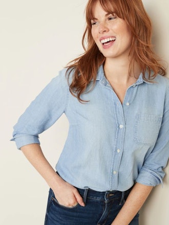 Old Navy Relaxed Chambray Classic Shirt for Women