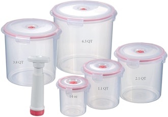 Lasting Freshness Vacuum Seal Food Storage Containers (Set of 5)