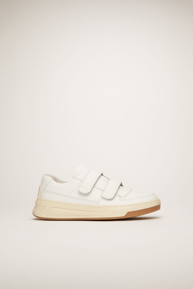 Velcro-strap sneakers white