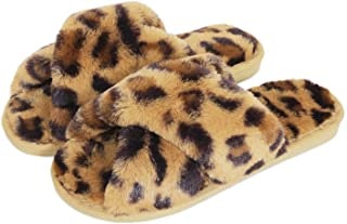 fuzzy slip on slippers