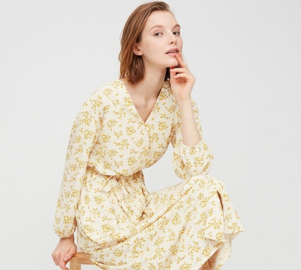 uniqlo yellow dress