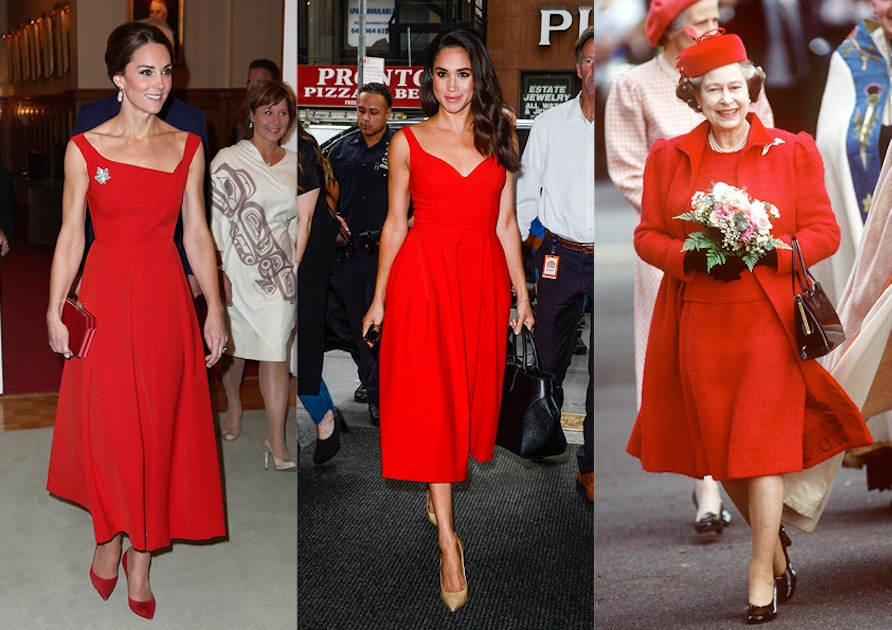 10 Times Kate Middleton, Meghan Markle, & The Queen Dressed The Same