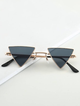Shein Metal Frame Triangle Lens Sunglasses
