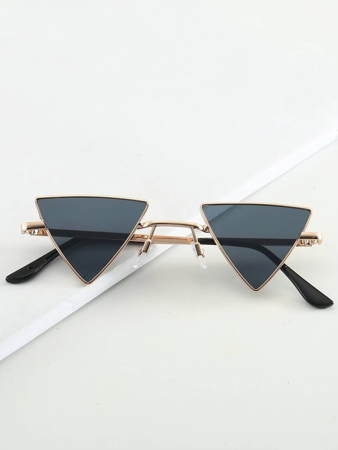 Shein Metal Frame Triangle Lens Sunglasses