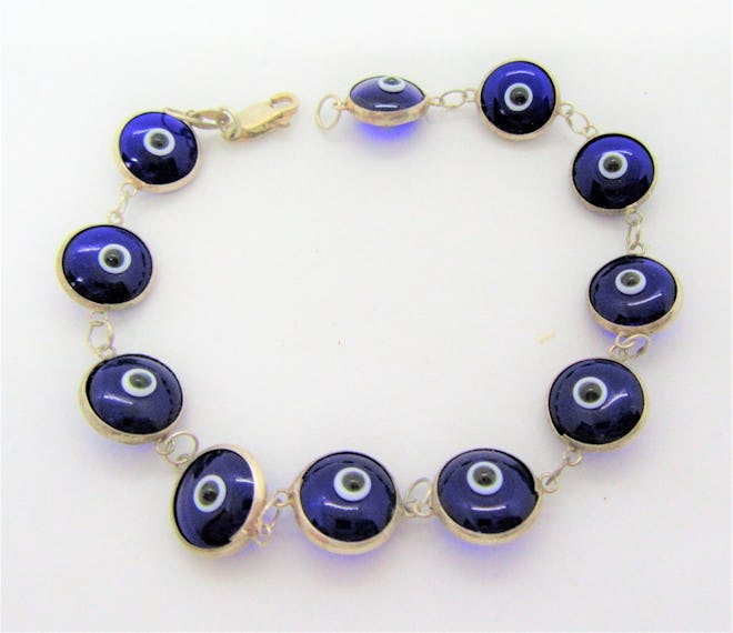 Etsy Blue Evil Eye Glass Bracelet