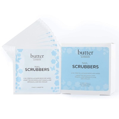 butter London Nail Scrubbers 2-in-1 Prep & Lacquer Remover Wipes (10-Pack) 