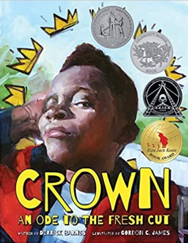 'Crown: An Ode To The Fresh Cut' by Derrick Barnes, illustrated by Gordon C. James