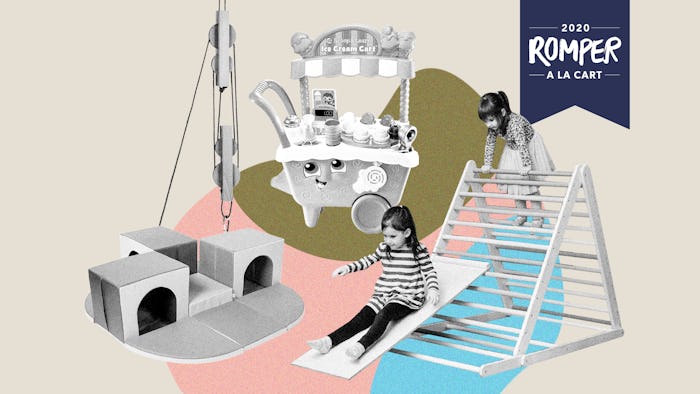 Babies playing with baby toys that are perfect for small spaces