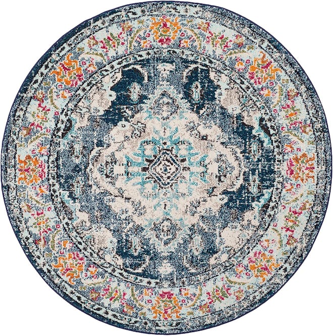 Safavieh Monaco Collection Bohemian Chic Medallion Distressed Area Rug (5 Feet)