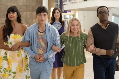 The Good Place (2016-2020) starring  Kristen Bell, William Jackson Harper, Jameela Jamil, Manny Jacinto, and Ted Danson