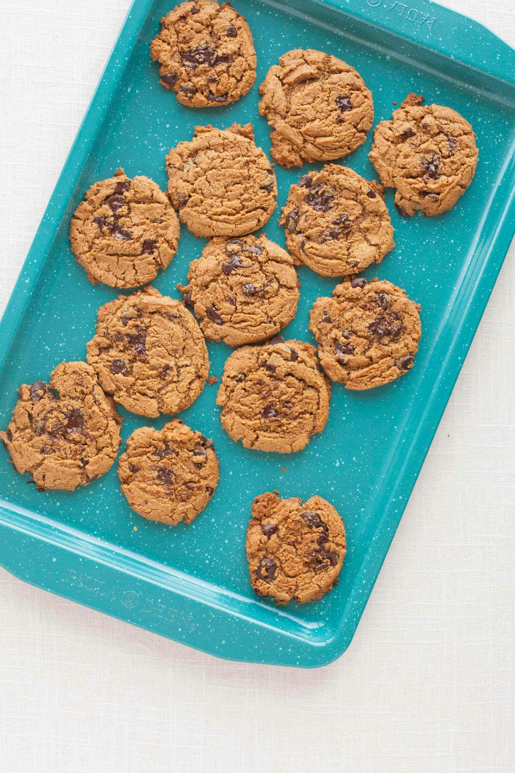 14 Cookie Recipes Without Flour In Case You Re Missing That Pantry Staple   969d2668 7f25 4698 A9ea Ca6daa5906cb Chocolate Chip Almond Butter Cookies Cookie Sheet 