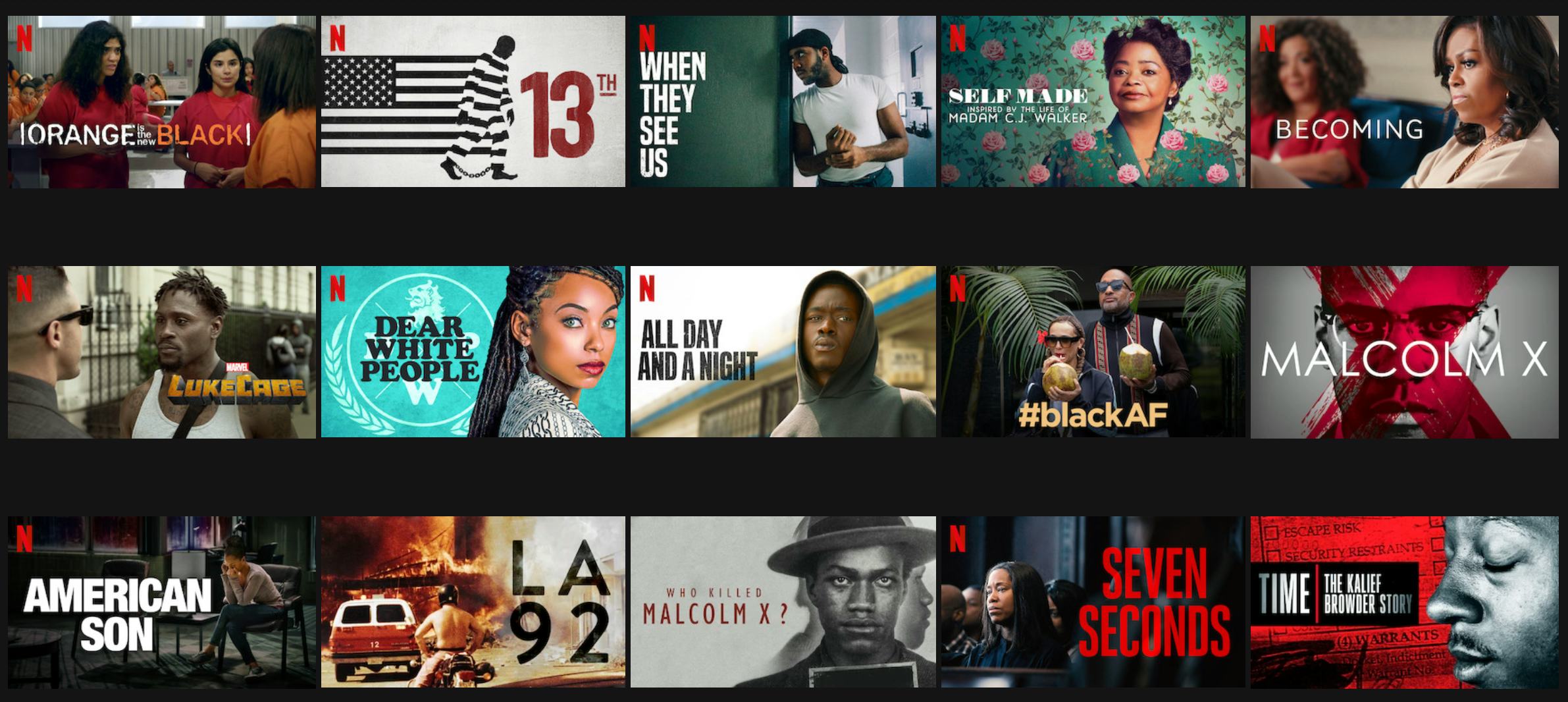 Netflix Adds Black Lives Matter Collection Highlighting "Powerful ...