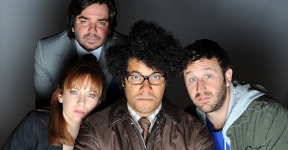 The IT Crowd, starring Richard Ayoade as Maurice and Chris O'Dowd as Roy