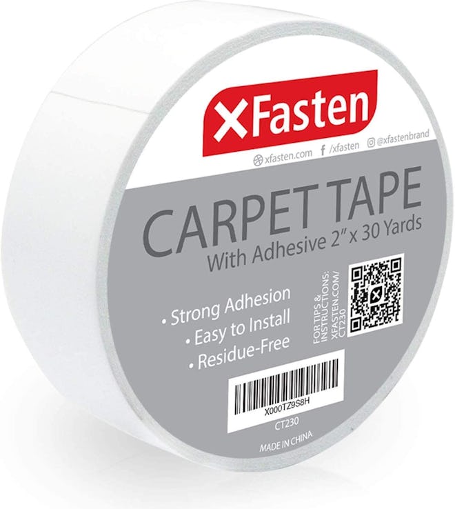 XFasten Double Sided Carpet Tape for Area Rugs (2 Inches by 90 Feet)