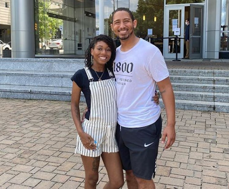 Couple engaged at Black Lives Matter protest
