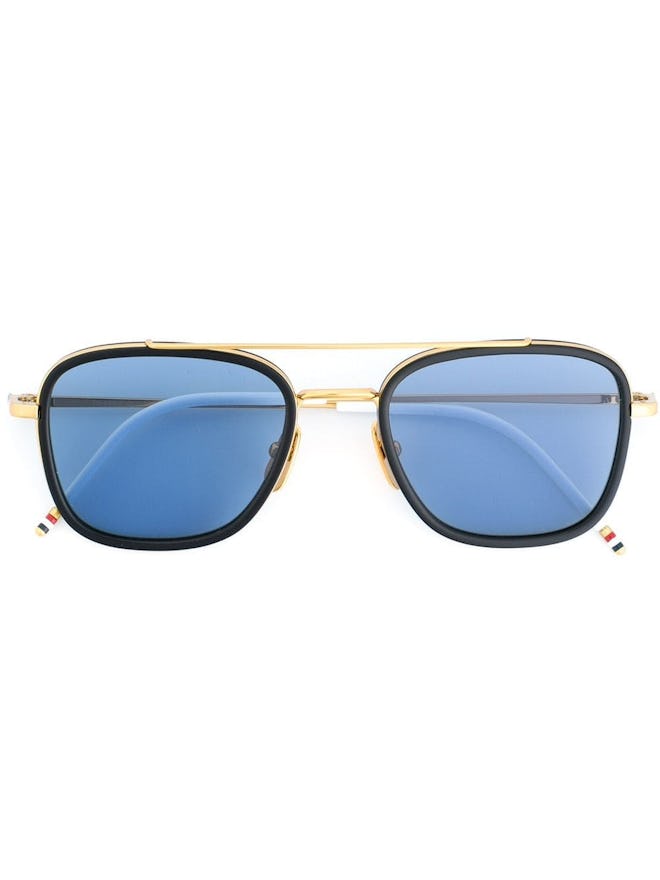 Navy & 18k Gold Sunglasses
