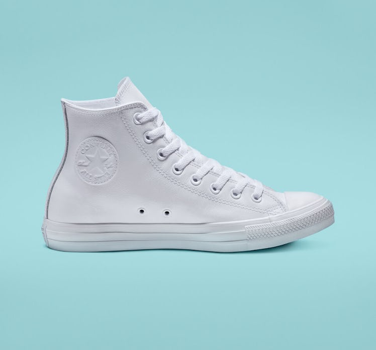  Chuck Taylor All Star Leather White Monochrome Hightop