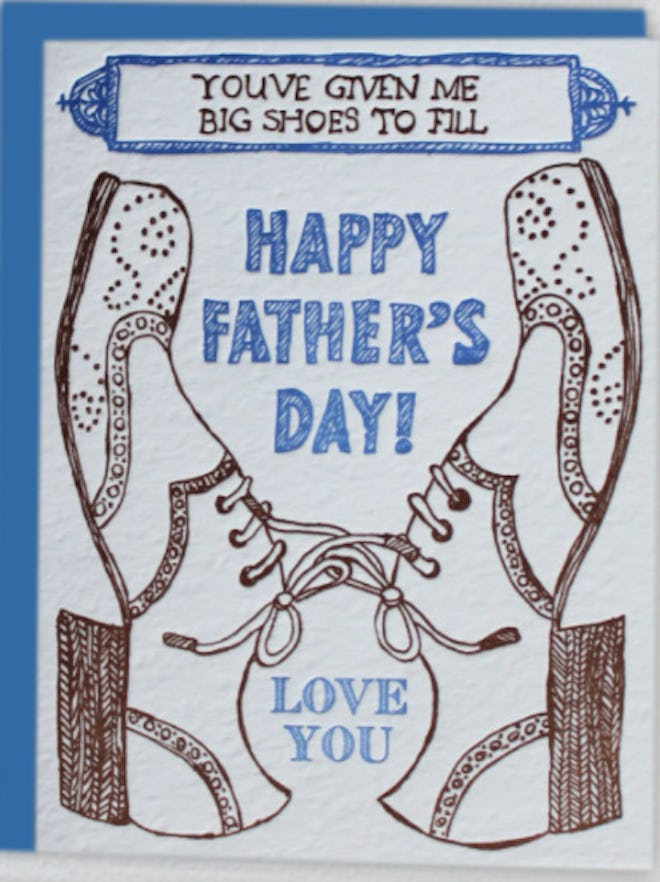Big Shoes to Fill Father's Day card 