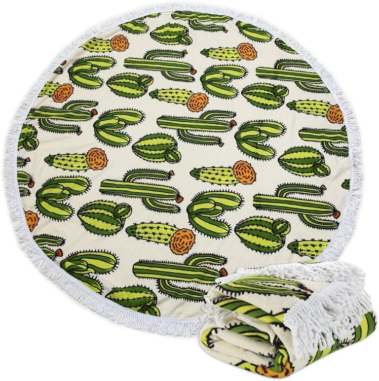 Polly House Large Round Beach Towel