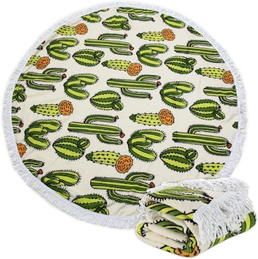 Polly House Large Round Beach Towel