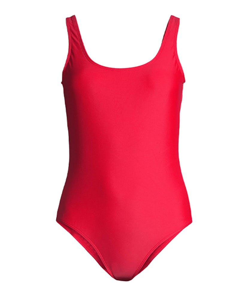 Solid One-Piece Swimsuit