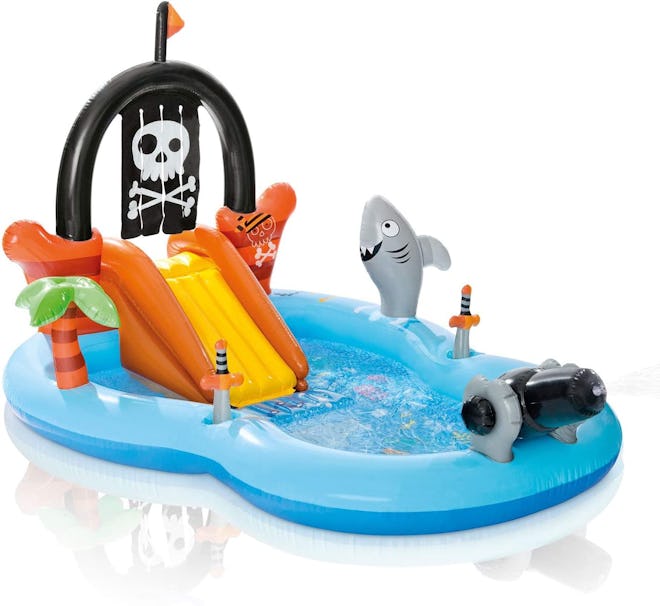 Intex Kid Friendly Outside Inflatable Water Pirate Fun Play Toy Center