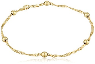 Sterling Silver Singapore-Chain Anklet