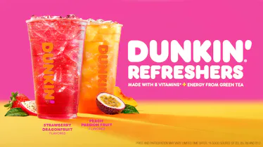 Dunkin's New Refreshers For Summer 2020 Feature Green Tea & Fruity Flavors