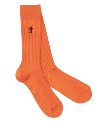 Curious Orange Socks