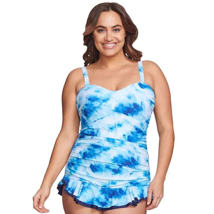 Kohl's Plus Size Mazu Swim Tie-Dye Convertible One-Piece Swimsuit