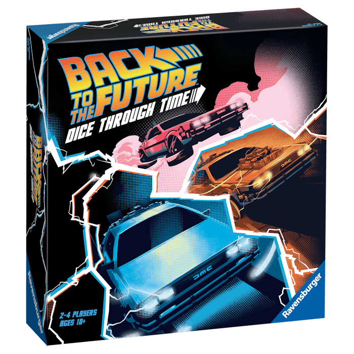 A picture of a black box with Back To The Future Images on top.