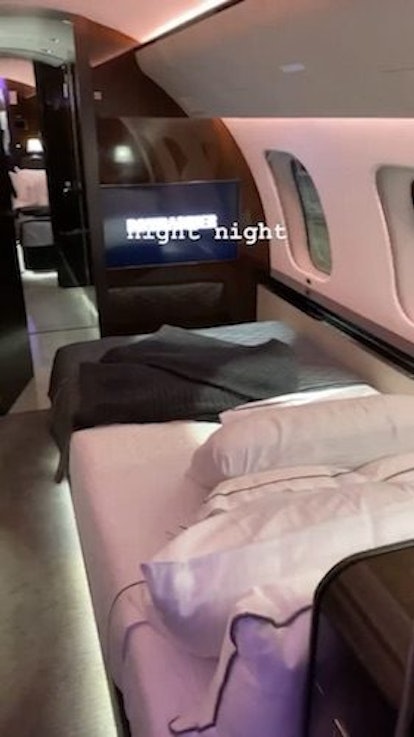 Kylie Jenner shows off her private jet.