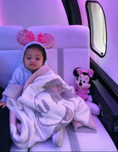 Stormi takes a ride on mom Kylie Jenner's private plane.