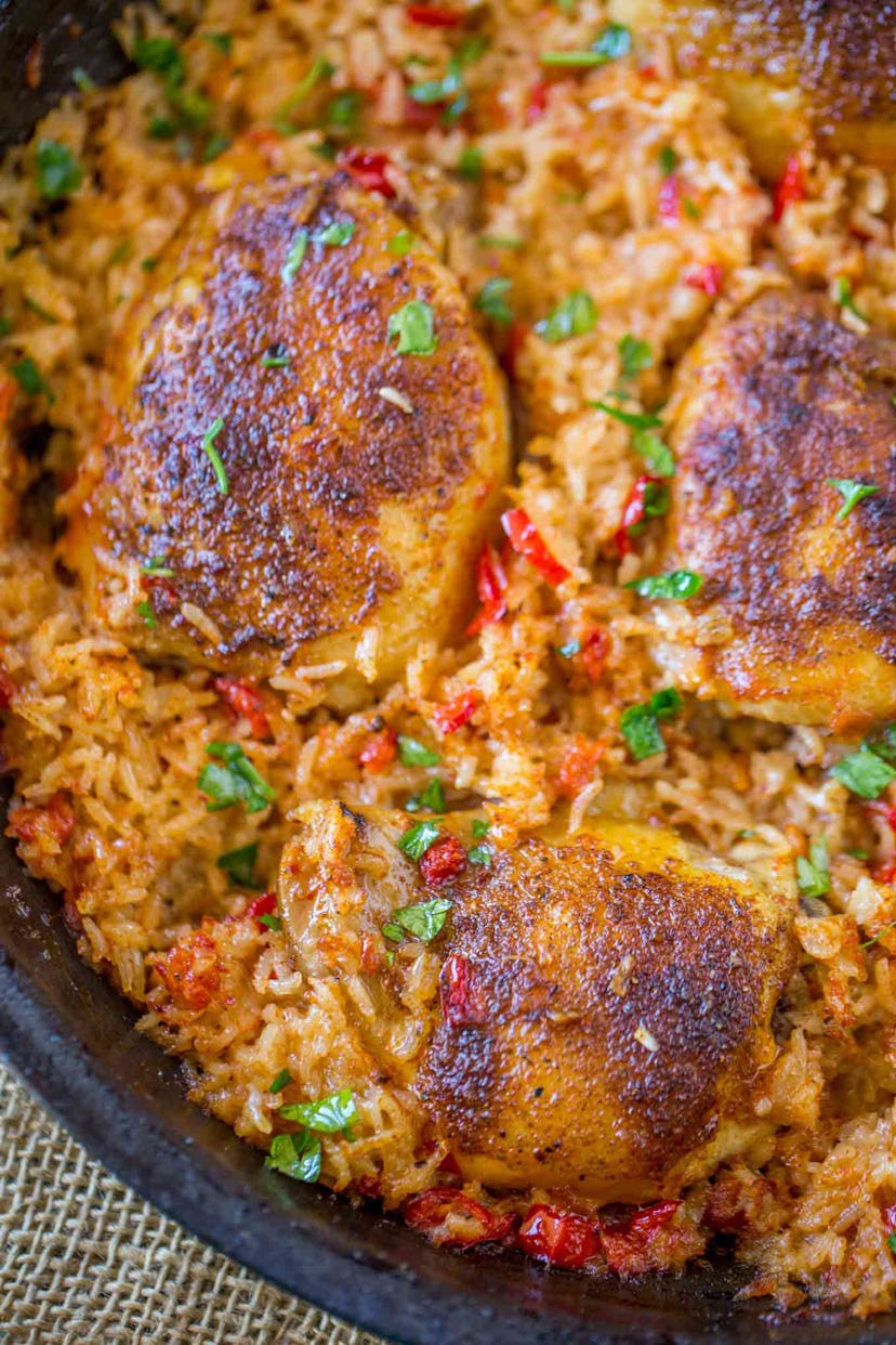This recipe for One-Pot Mexican Chicken Rice is a one-pot meal to make without pasta. 