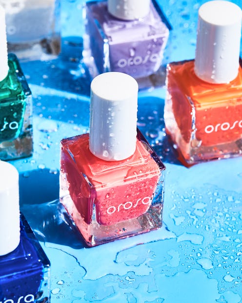 Orosa's new Cool Heat nail polish collection features six bright colors that are supposed to last a ...