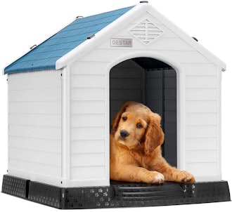 DEStar Durable Dog House Indoor Outdoor Shelter