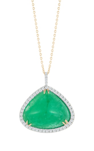14K Gold Emerald Necklace