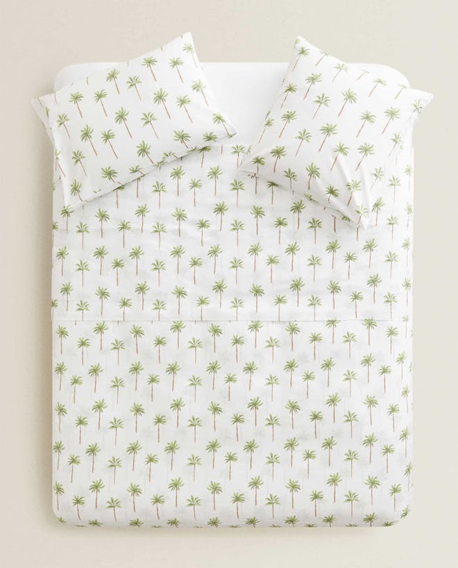 Palm Tree Print Duvet Cover