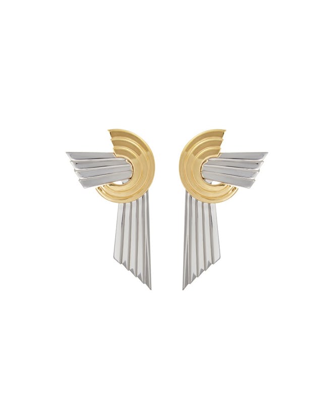 Meryl Palladium and Gold-Plated Earrings
