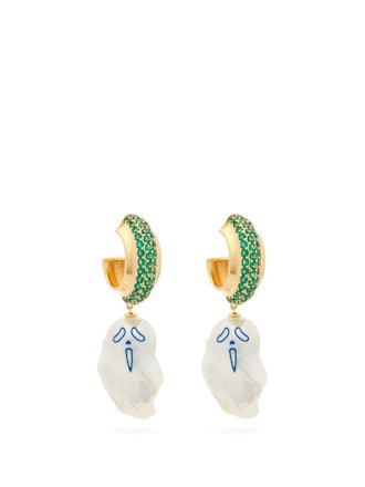 Urlo Crystal-Embellished Pearl-Drop Earrings