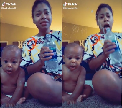 People are splashing water on babies on TikTok, but reactions have been mixed. 