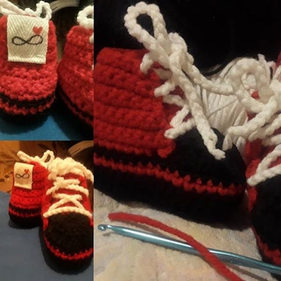 High Top Crochet Baby Shoes
