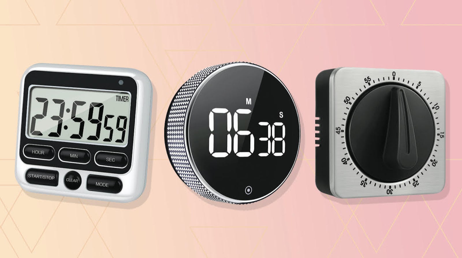 kitchen timers with reset button and lireminder light